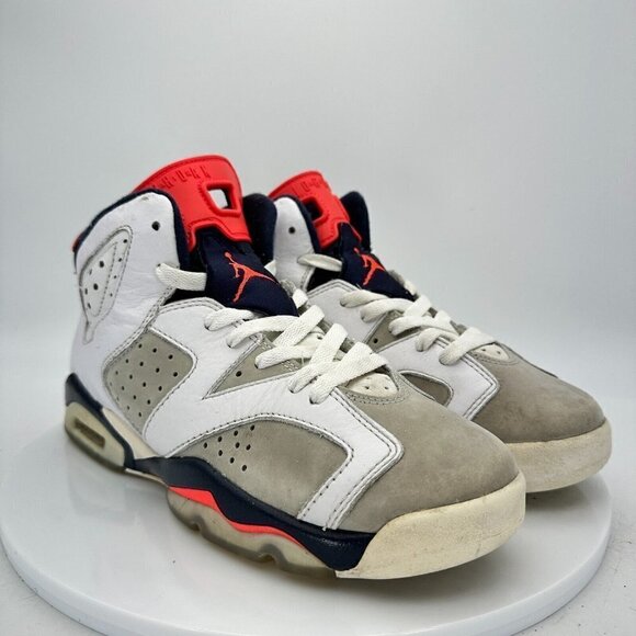 Nike Air Jordan VI 6 Retro Youth Size 6Y 384665-104 Tinker White Infrared Shoes - Picture 4 of 14